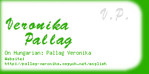 veronika pallag business card